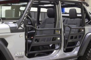 Jeep Gladiator JT Tube Doors - Front + Rear - Fishbone Offroad - Black textured - `20-`27